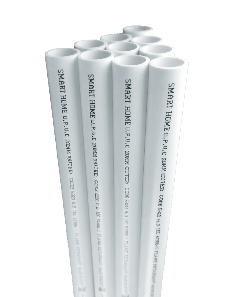 مواسير UPVC بيضاء لتمديدات الكهرباء